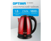 Чайник эл. Optima EK-1808SS, вишневый
