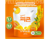 Кондиционер для белья Yellow Mimosa Softener с ароматом желтой мимозы 2100 мл, мягкая упаковка 1/8